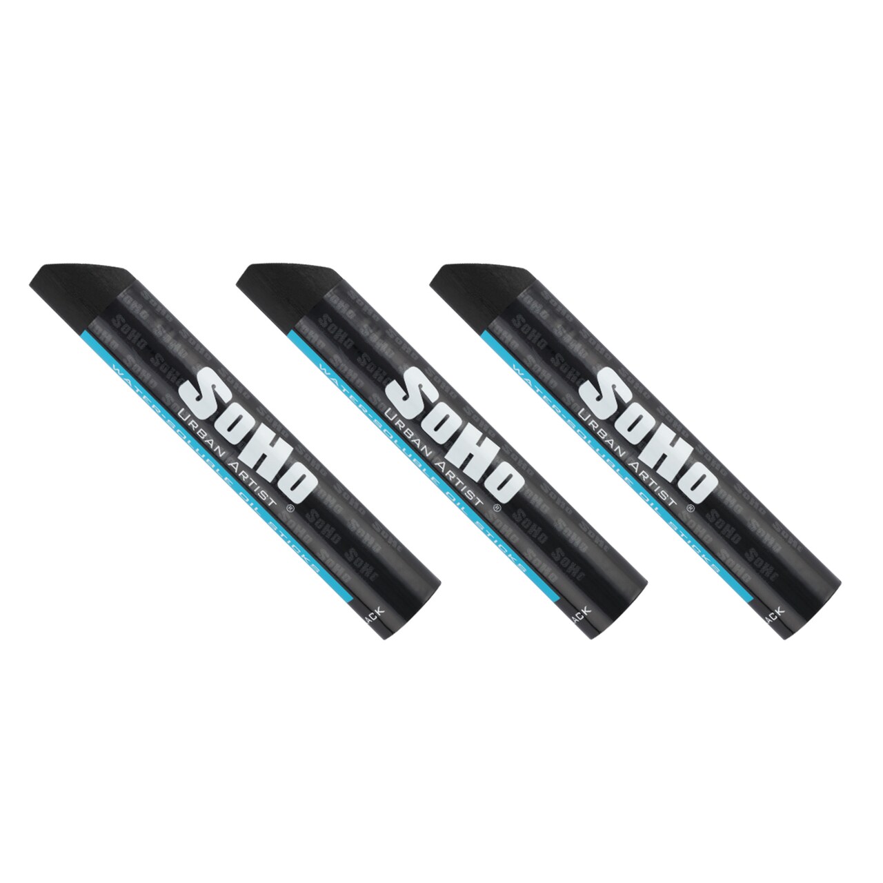 SoHo Urban Artist Water Soluble Oil Sticks for Artists – 3 Pack of Oil Paint Stick - No Brushes or Solvents Needed, Paint Any Primed Surface, Water Clean-Up, Non-Toxic, 4.8 x 0.78